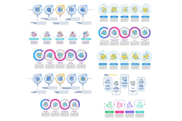 ASD Diagnosis Vector Infographic Set Guide