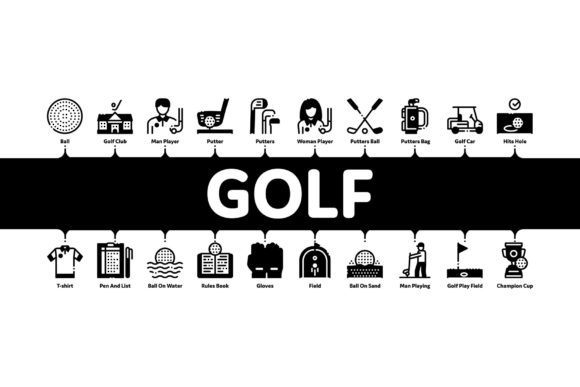 Elevating Visual Communication with a Golf Game Minimal Infographic Banner