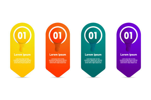 Set of Color Banners Infographic Design Guide