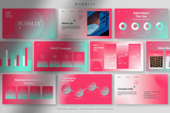 Transforming Data into Stories: The Power of Modern Gradient Infographic Presentations